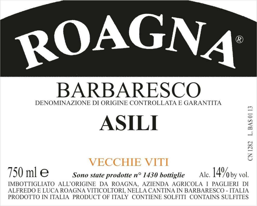 Roagna Barbaresco Asili 2010 Front Label