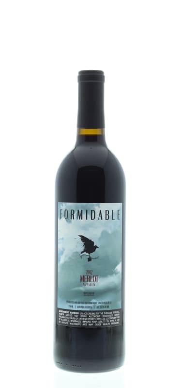 Formidable Napa Valley Merlot 2012 Front Bottle Shot