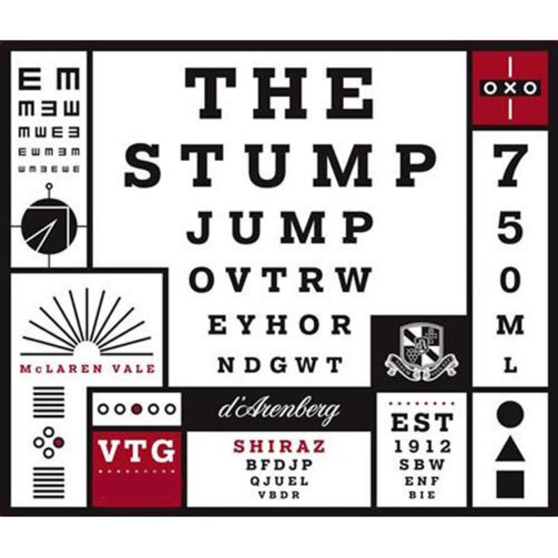 d'Arenberg The Stump Jump GSM 2012 Front Label
