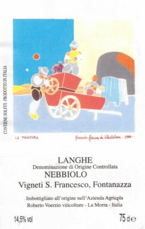 Roberto Voerzio Langhe Nebbiolo 2010 Front Label