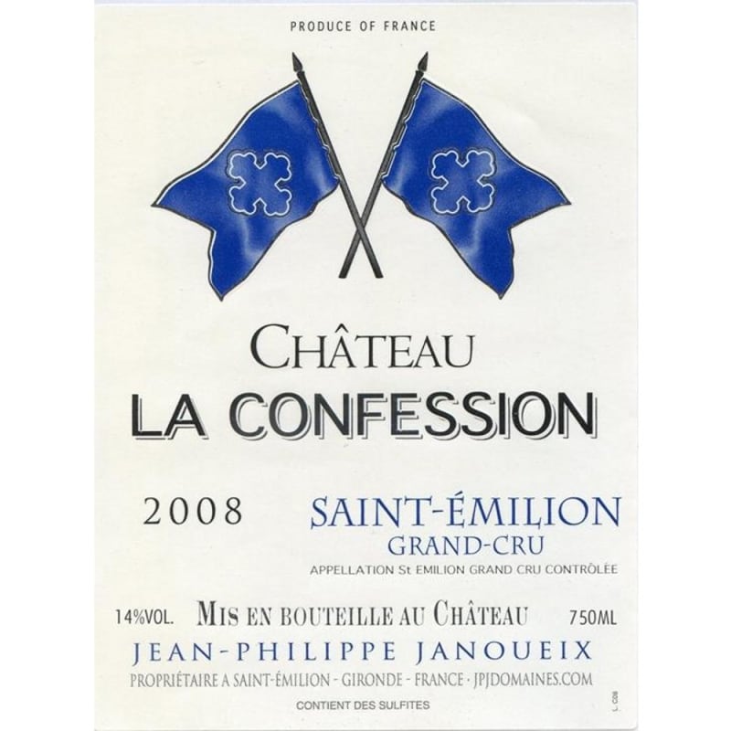 Chateau La Confession 2008 Front Label