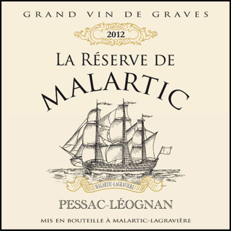 Chateau Malartic-Lagraviere La Reserve de Malartic 2012 Front Label