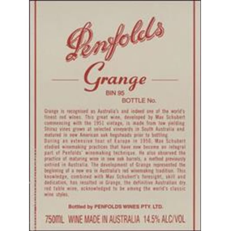 Penfolds Grange (1.5 Liter Magnum) 2009 Front Label