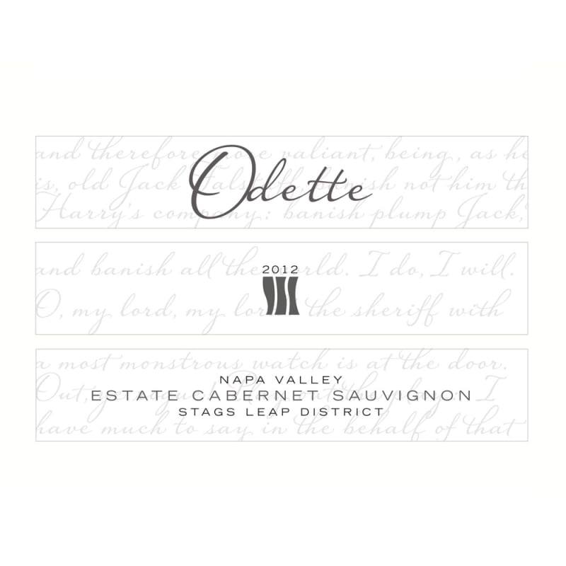 Odette Estate Cabernet Sauvignon 2012 Front Label