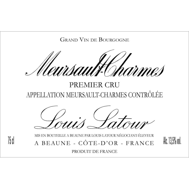 Louis Latour Meursault Charmes 2009 Front Label