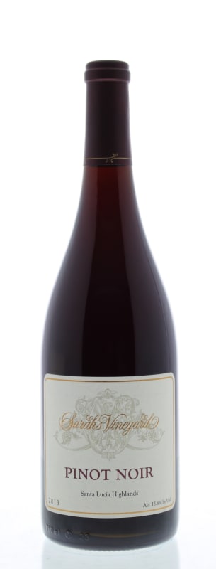 Sarah's Vineyard Santa Lucia Pinot Noir 2013 Front Bottle Shot