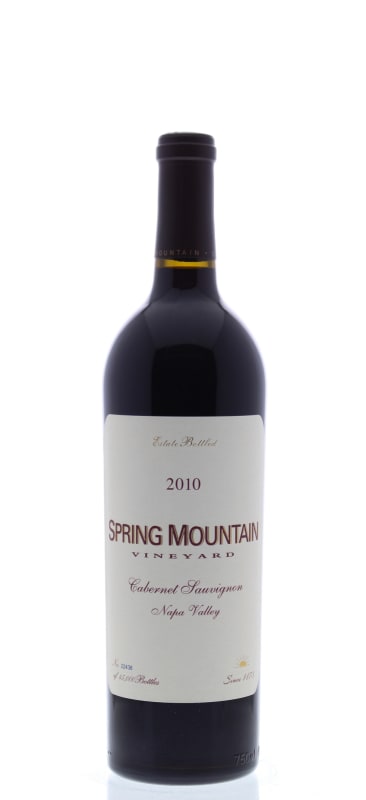 Spring Mountain Vineyard Estate Cabernet Sauvignon 2010 Front Bottle Shot