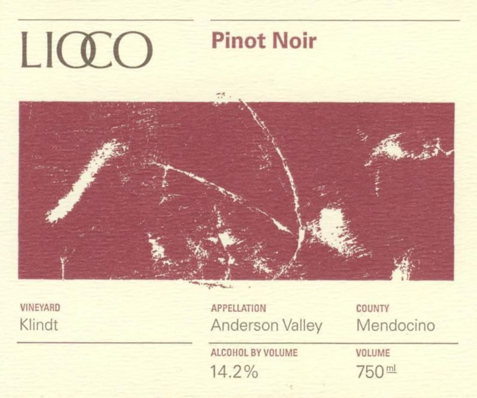 Lioco Klindt Vineyard Pinot Noir 2012 Front Label