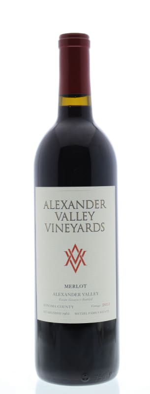 Alexander Valley Vineyards Merlot 2013 Front Bottle Shot