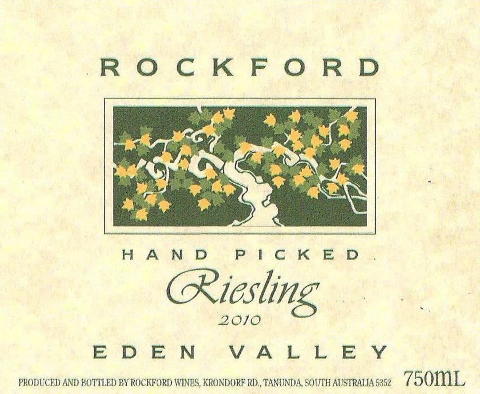Rockford Hand Picked Riesling 2010 Front Label