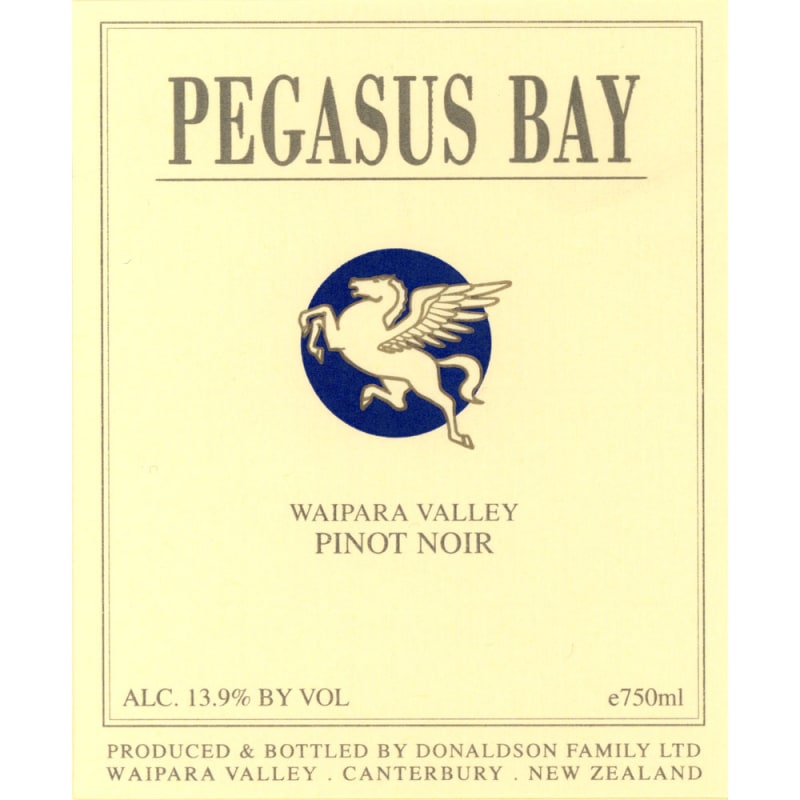 Pegasus Bay Pinot Noir 2012 Front Label