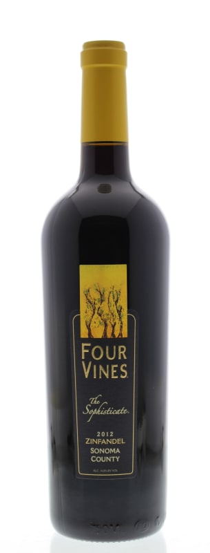 Four Vines The Sophisticate Zinfandel 2012 Front Bottle Shot