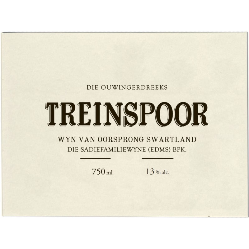 Sadie Family Treinspoor 2014 Front Label