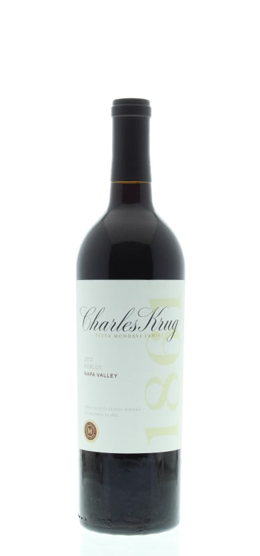 Charles Krug Napa Valley Merlot 2012 Front Bottle Shot