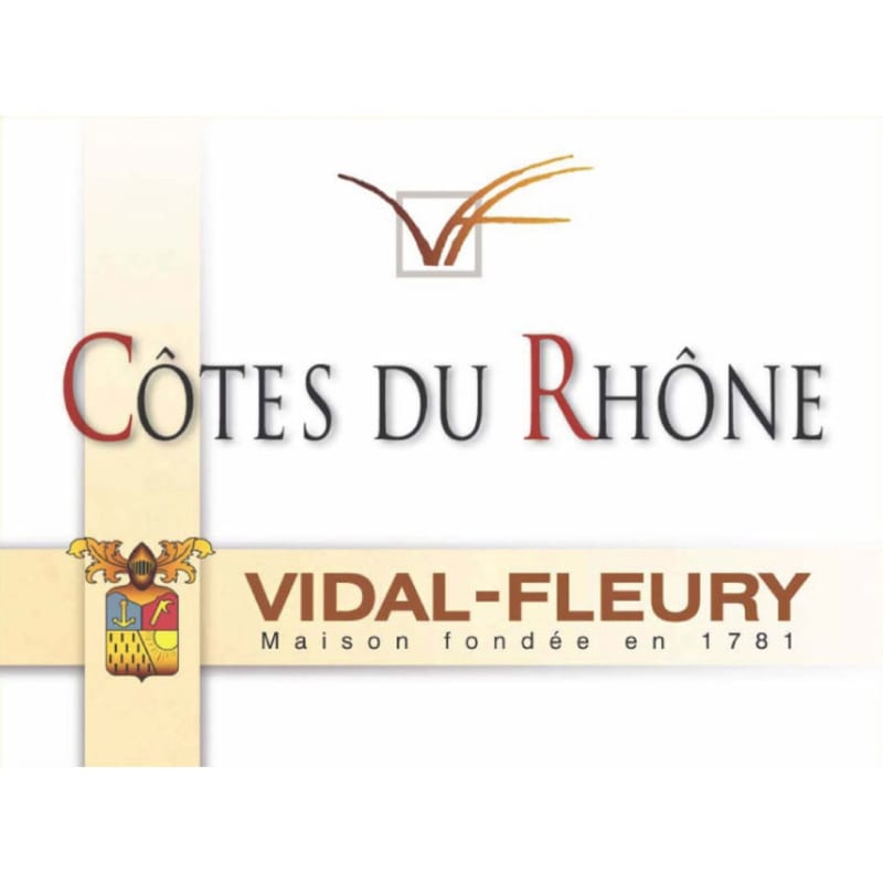 Vidal-Fleury Cotes du Rhone Blanc 2013 Front Label