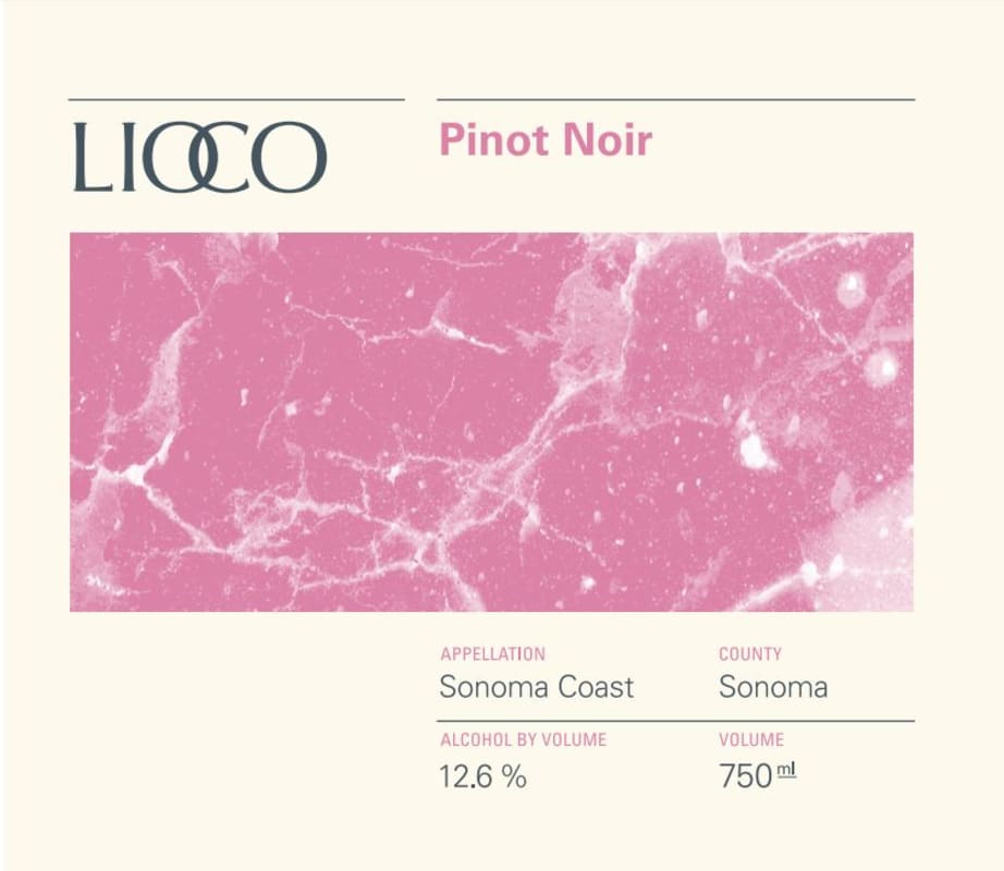 Lioco Sonoma Coast Pinot Noir 2012 Front Label