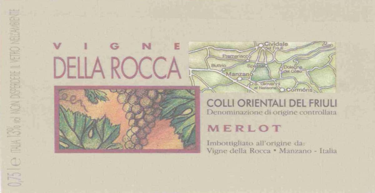 Manzano Vigne della Rocca Merlot 2010 Front Label