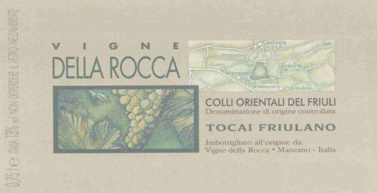 Manzano Vigne della Rocca Tocai Friulano 2014 Front Label