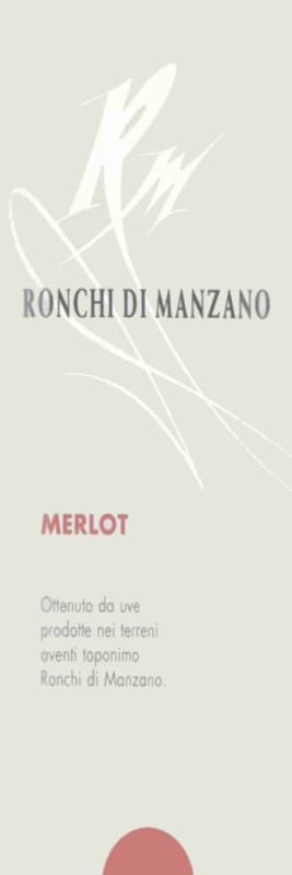 Manzano Colli Orientali del Friuli Merlot 2014 Front Label