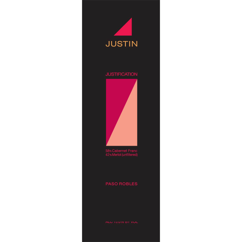 Justin Justification 2013 Front Label