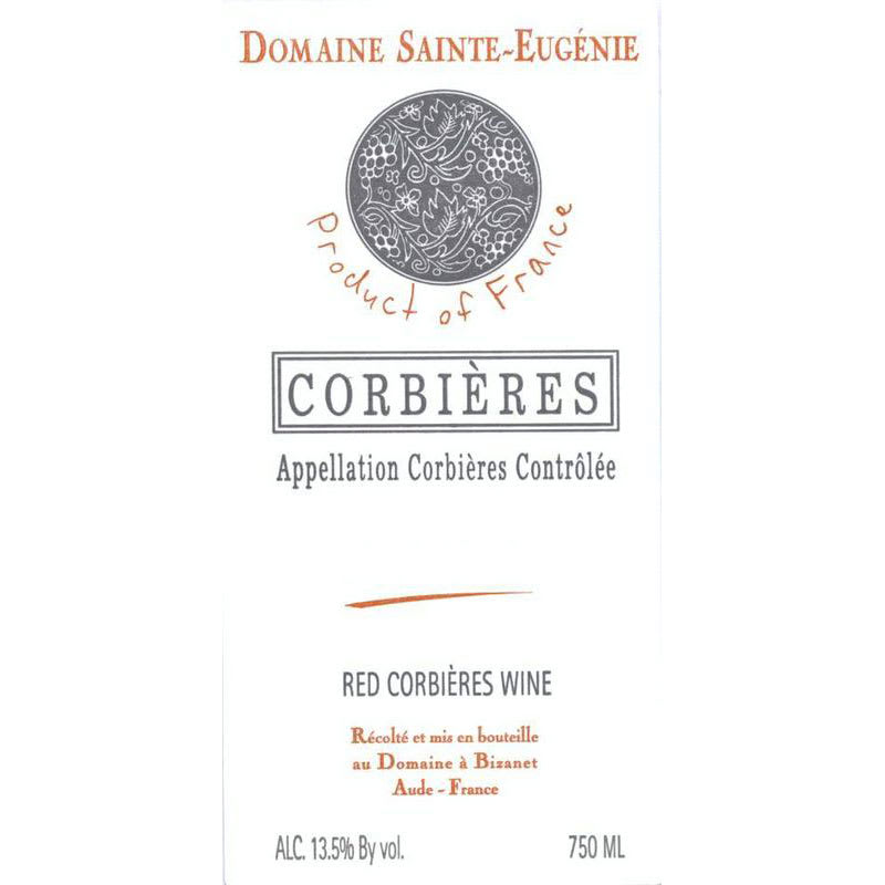 Domaine Sainte-Eugenie Corbieres 2012 Front Label