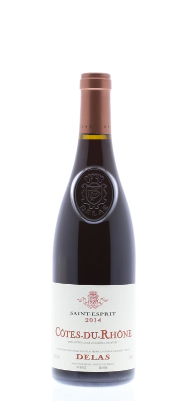 Delas Cotes-du-Rhone Saint-Esprit Rouge 2014 Front Bottle Shot