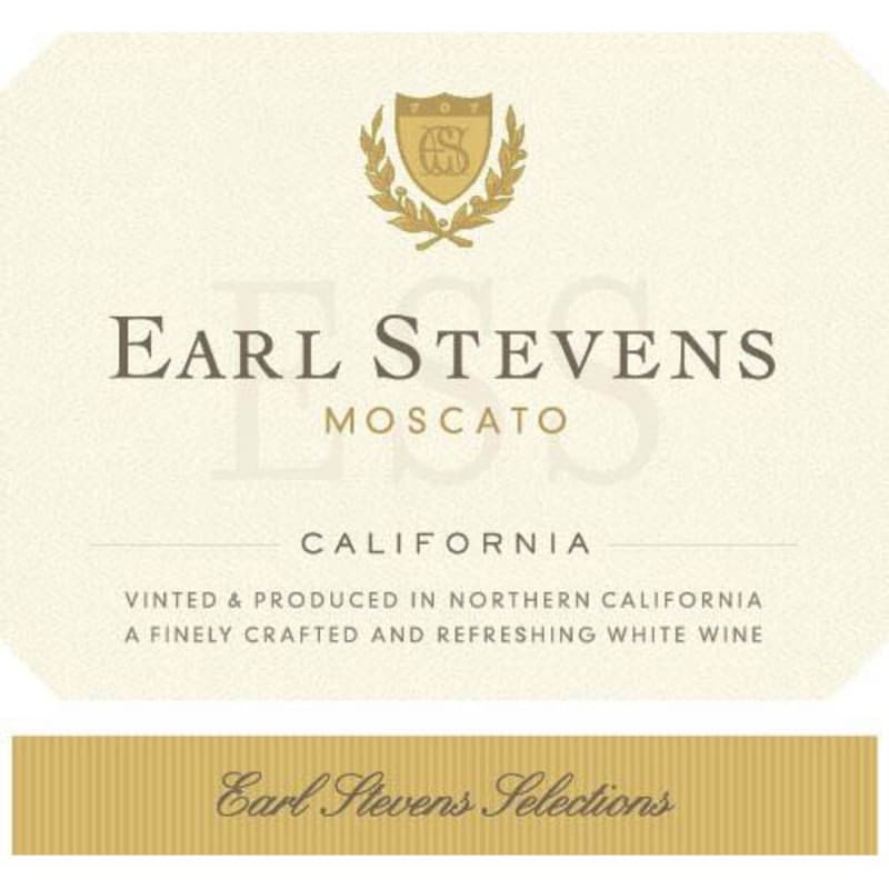 Earl Stevens Moscato 2014 Front Label