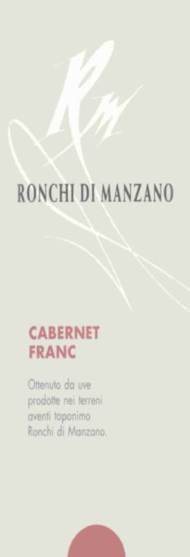 Manzano Colli Orientali del Friuli Cabernet Franc 2012 Front Label