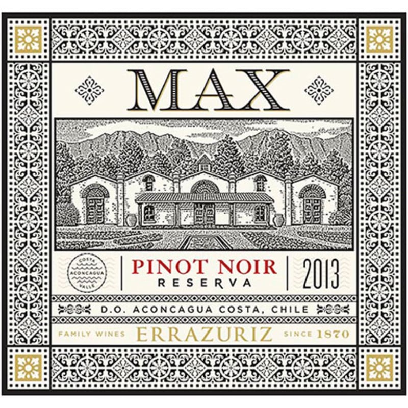 Errazuriz Max Reserva Pinot Noir 2013 Front Label
