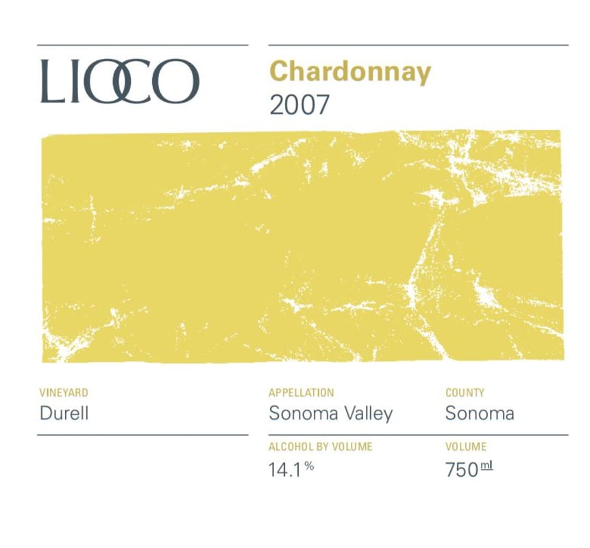Lioco Durell Vineyard Chardonnay 2007 Front Label