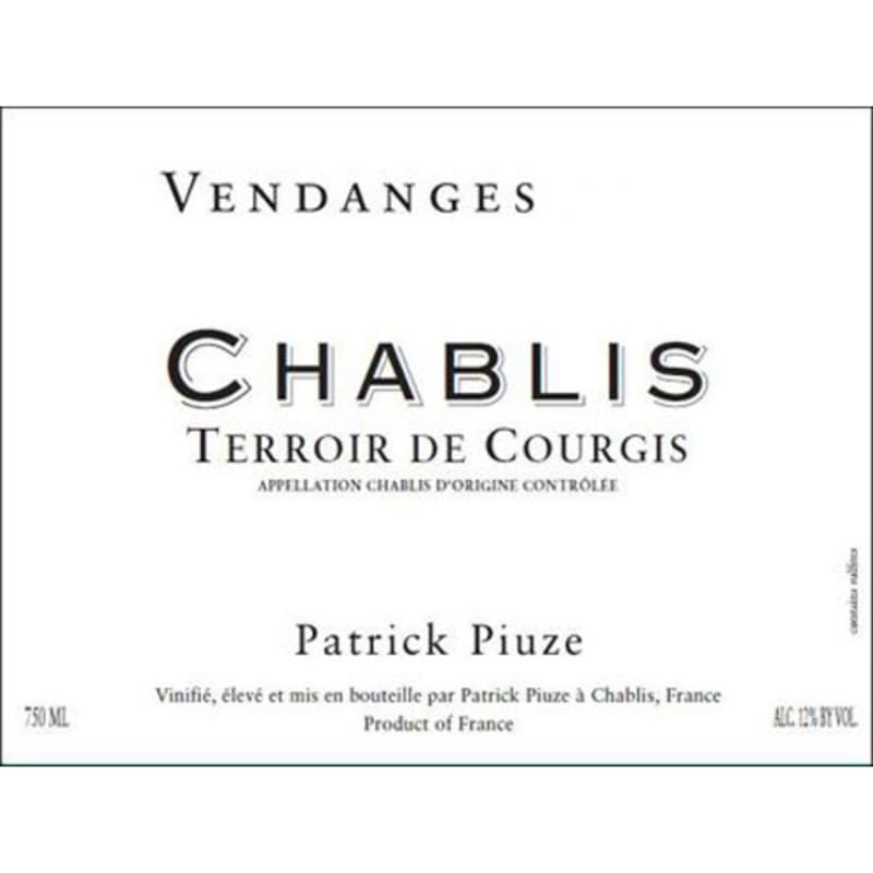 Patrick Piuze Chablis Terroir de Courgis 2014 Front Label