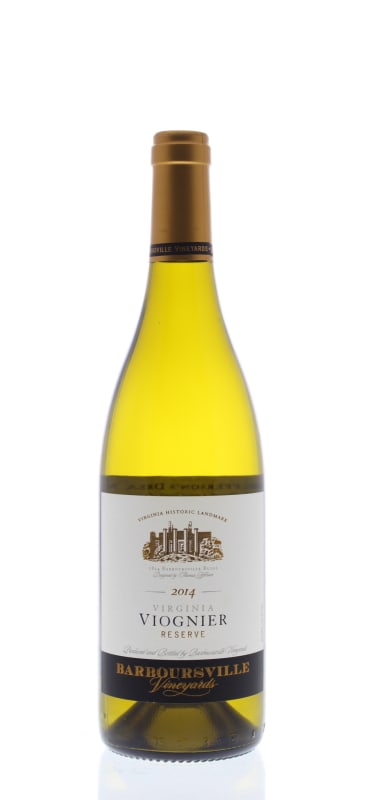 Barboursville Reserve Viognier 2014 Front Bottle Shot