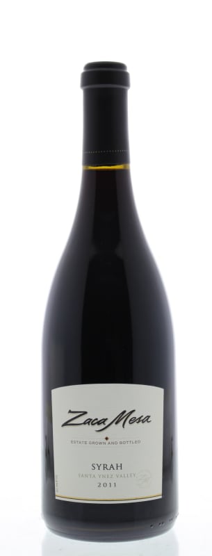 Zaca Mesa Santa Ynez Valley Syrah 2011 Front Bottle Shot