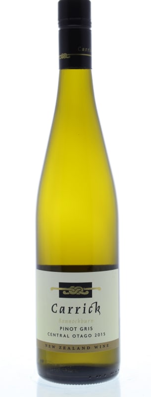Carrick Pinot Gris 2015 Front Bottle Shot