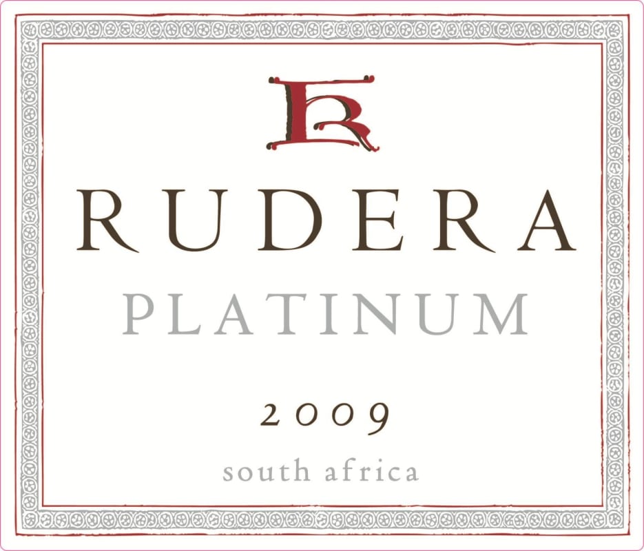 Rudera Platinum Chenin Blanc 2009 Front Label