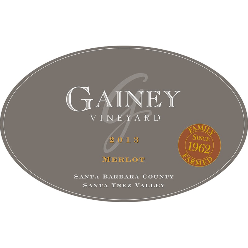 Gainey Merlot 2013 Front Label