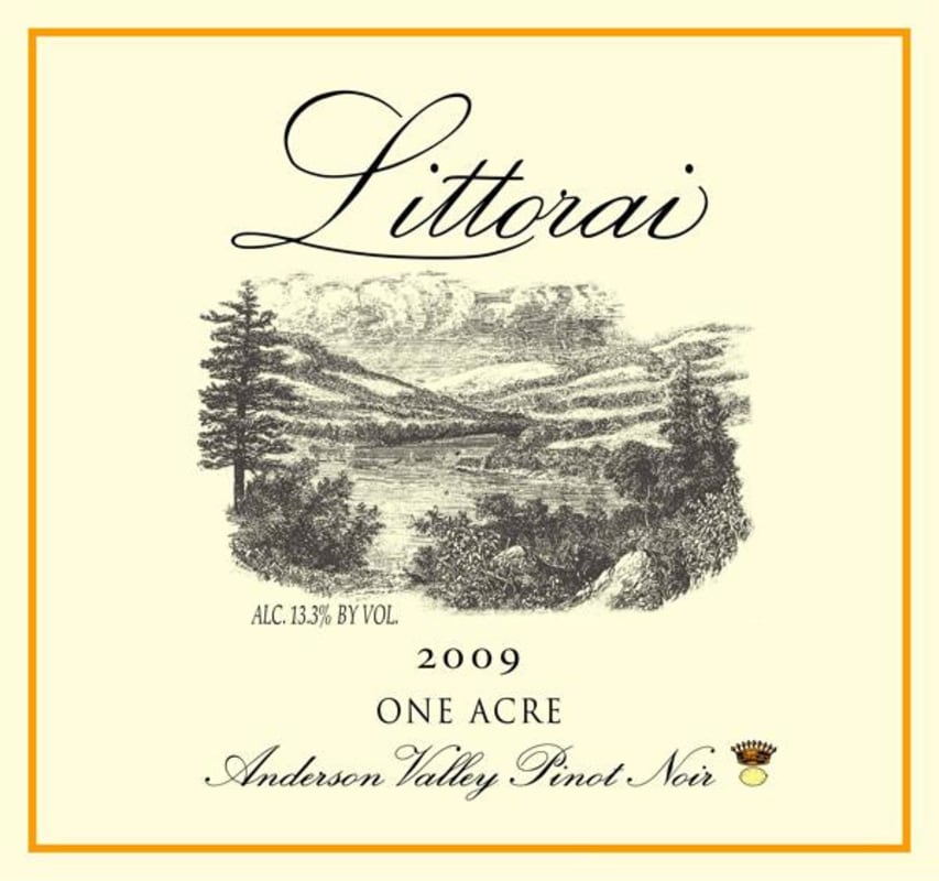 Littorai One Acre Pinot Noir 2009 Front Label