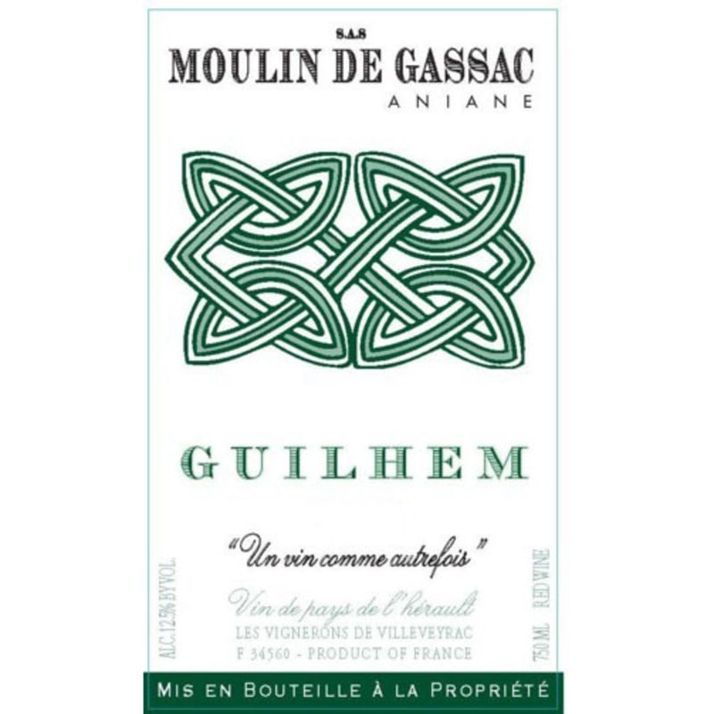 Moulin de Gassac Pays d'Herault Guilhem Rouge 2014 Front Label