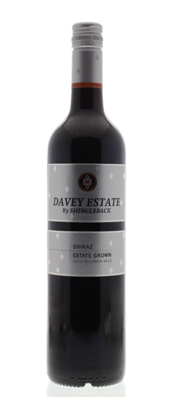 Shingleback The Davey Estate Shiraz 2012 Front Bottle Shot