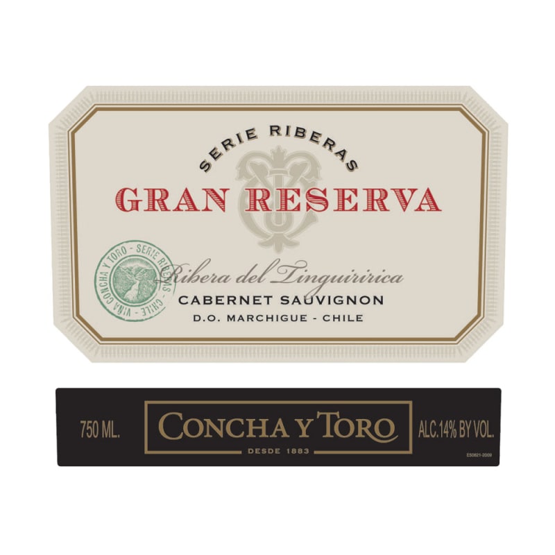 Concha y Toro Gran Reserva Serie Riberas Cabernet Sauvignon 2014 Front Label