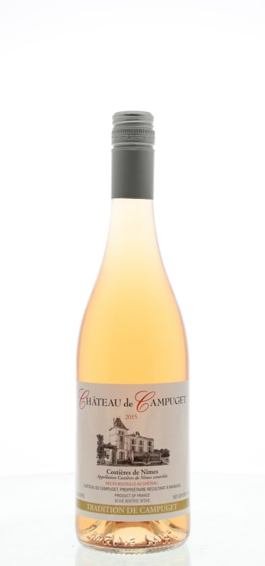 Chateau de Campuget Tradition Rose 2015 Front Bottle Shot