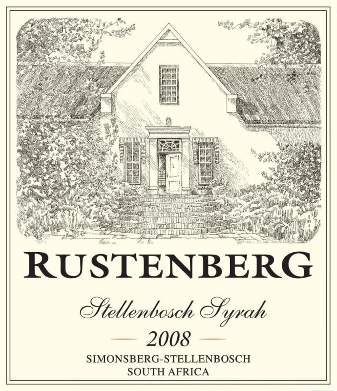 Rustenberg Syrah 2008 Front Label