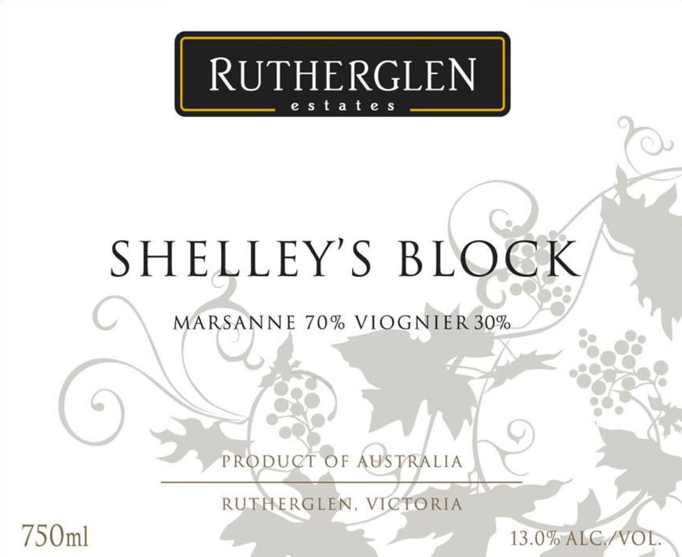 Rutherglen Estates Shelley's Block Marsanne Viognier 2015 Front Label