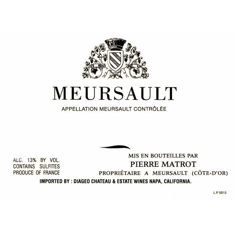 Domaine Matrot Meursault (375ML half-bottle) 2012 Front Label