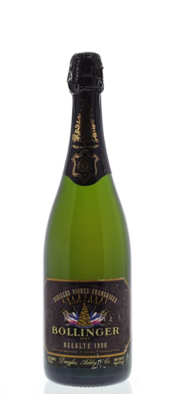 Bollinger Vieilles Vignes Champagne 1986 Front Bottle Shot