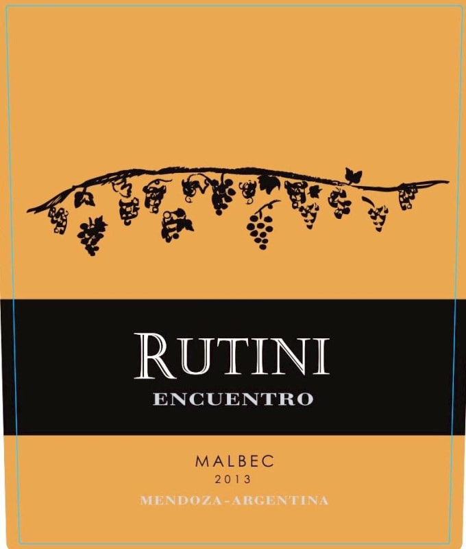 Rutini Encuentro Malbec 2013 Front Label