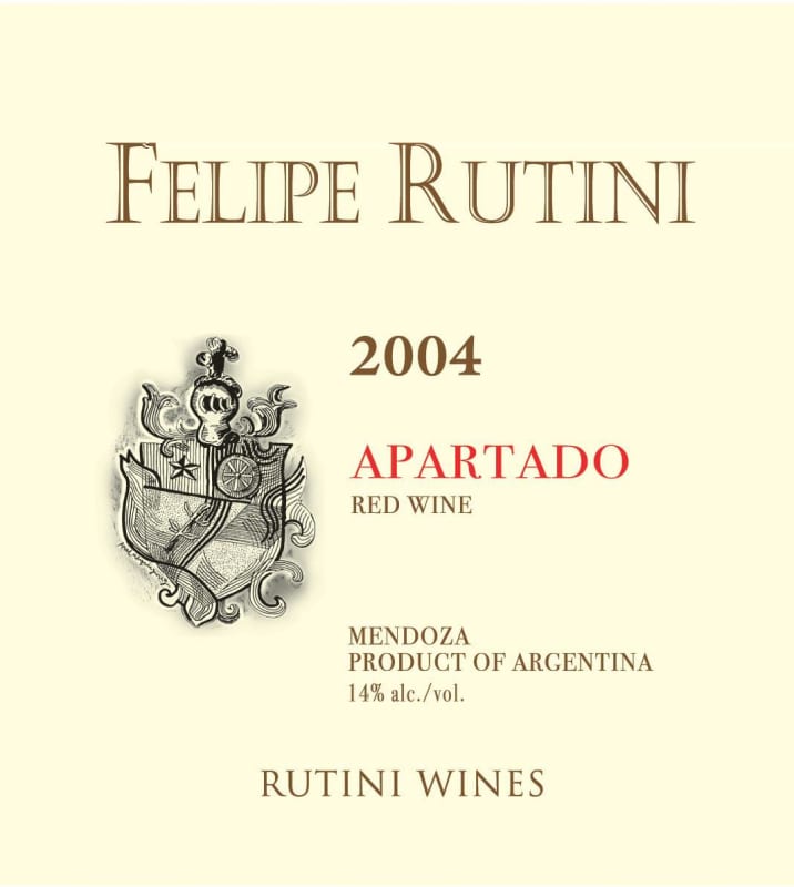 Rutini Apartado 2004 Front Label