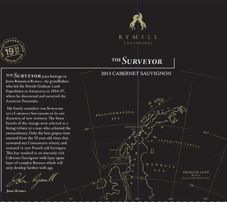 Rymill The Surveyor Cabernet Sauvignon 2013 Front Label