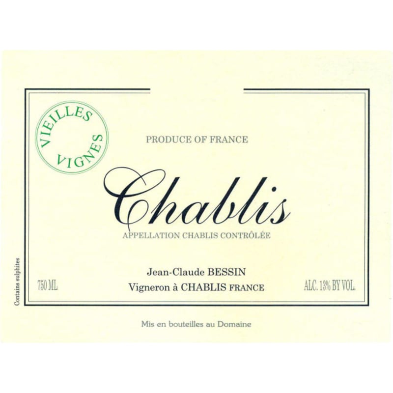 Jean-Claude Bessin Chablis Vieilles Vignes 2013 Front Label