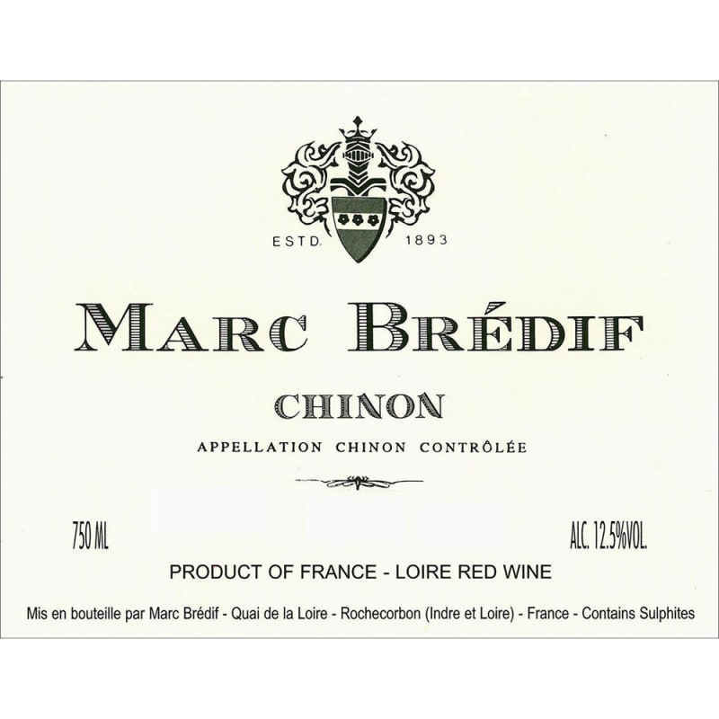 Marc Bredif Chinon 2013 Front Label